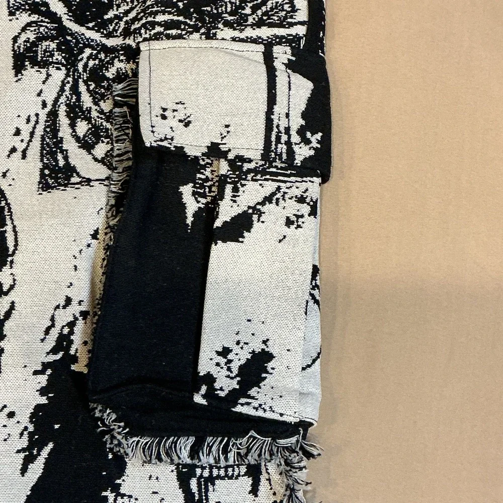 Rebel Vengeance‎ Skeleton Pants Mens 30x32 Graphic Cargo Goth Y2K Streetwear NEW